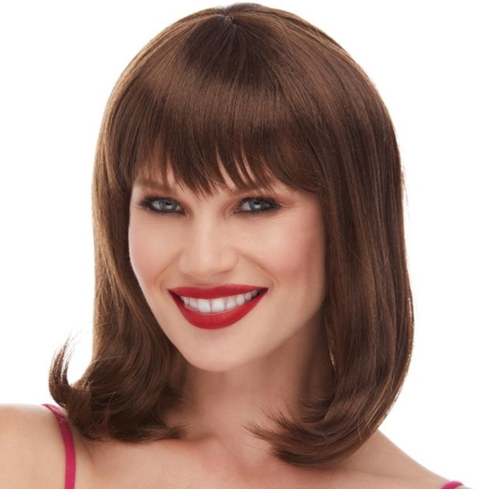 NWT "Doll" Wig with Bangs in Brown